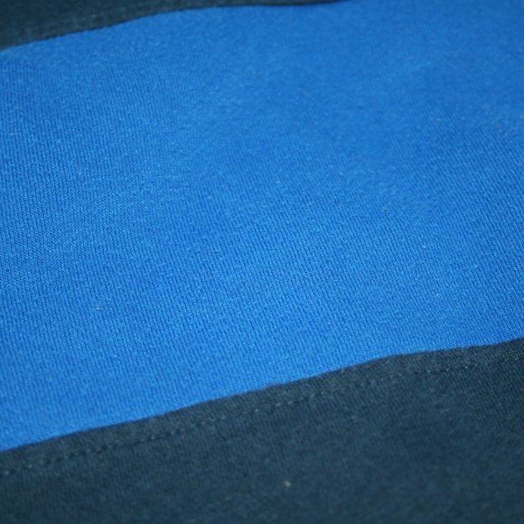 FUZZY SHERPA Zipper Hoodie Boy 4/5 Warm Bright Blue & Navy Light Jacket Layering - Picture 15 of 16